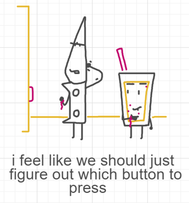 A panel from Running Duos, episode four of the Board Boards object show by Furretwalk/WalkingFurret.